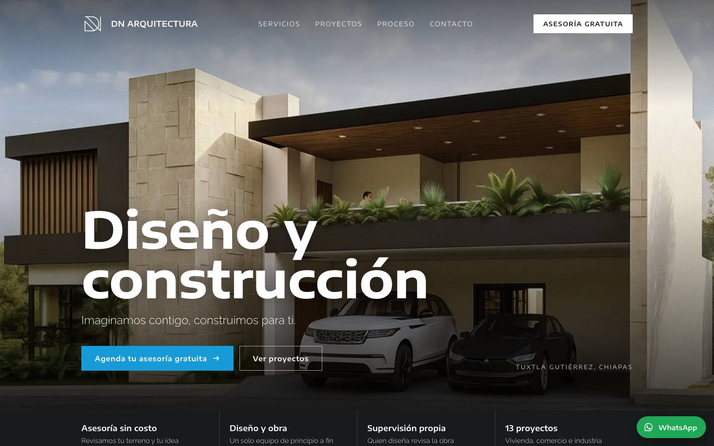 DN Arquitectura, Rediseño y migración de sitio web, en producción